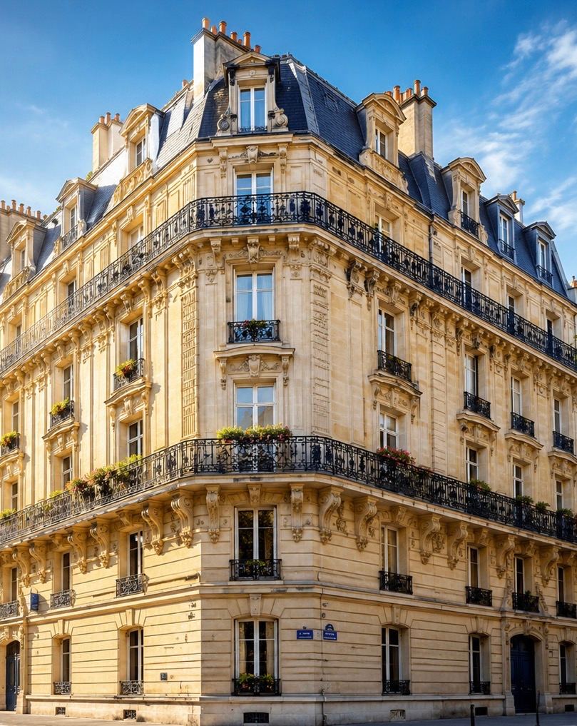 Façade parisienne rénovée par Atelier Roméo